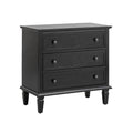 Jonathan 3-Drawer Nightstand in Black
