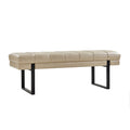 Laurg Upholstered Bench in Beige