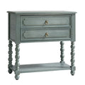 Gwen 30"Tall 2-Drawer End Table in Blue
