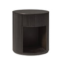 Bert Round End Table in Charcoal
