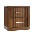 Gloria 2-Drawer Nightstand in Walnut