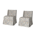 Edwin Slipper Chair with Slipcover Set Of 2 in Damask