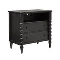 Alex 28"W 3-Drawer Nightstand in Black