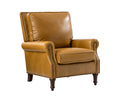 Raymond  Genuine Leather Armchair in Camel