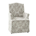 Kanrad Slipcover Dining Chair with Casters in Beige