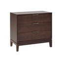 Kirk 3-Drawer Nightstand in Walnut