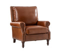 Raymond  Genuine Leather Armchair in Saddle