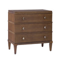 Justin 3-Drawer Nightstand in Walnut