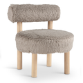 Ambrose Vegan Shearling Fabric Upholstered Accent Chair