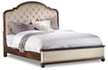 Leesburg Upholstered Bed with Wood Rails