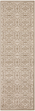 Jubilant Taupe Farmhouse Polypropylene Area Rug