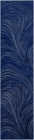 Central Park West Navy Modern Polyester Area Rug