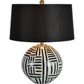 Milka 24.5" Length Table Lamp, Cream and Black