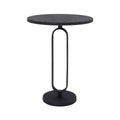 Eryx Indoor Cast Aluminum Side Table, Matte Black