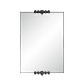 Cosmos 45" H x 30" W Wall Mirror, Matte Black Marble