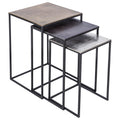 Threefold Indoor Aluminum Table, Antique Brass