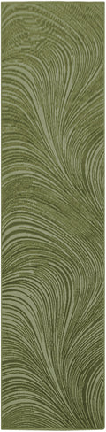 Central Park West Green Modern Polyester Area Rug