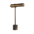 Gusle 21.5" Tall Dark Antique Brushed Bronze Iron Table Lamp with Tube Iron Shade