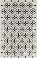 Nourison Essentials Ivory Black Modern Polypropylene Area Rug