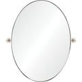 Azalea 24" Tall Oval Wall Mirror, Grey