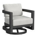 Malibu Swivel Chair in Cast Silver