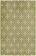 Nourison Essentials Green Ivory Modern Polypropylene Area Rug