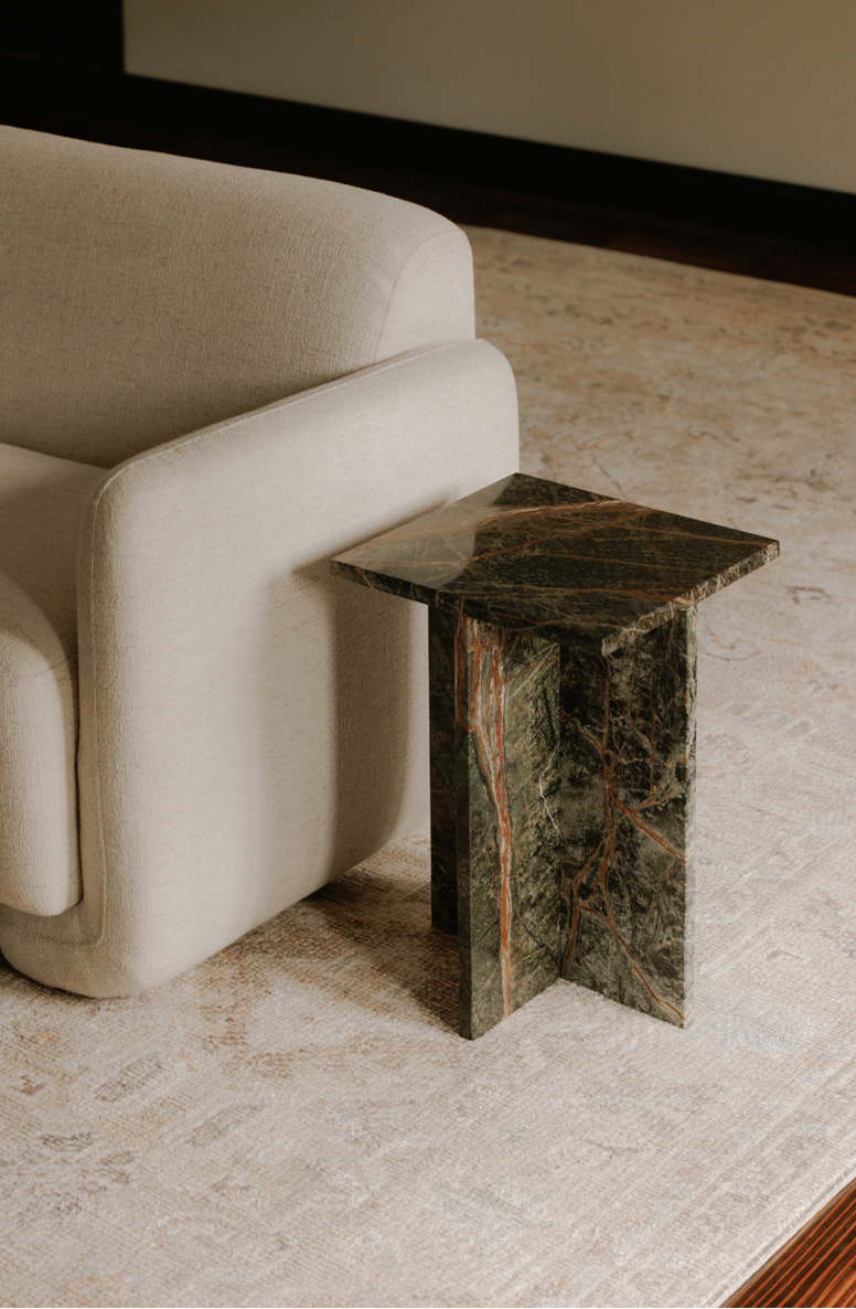 Blair Accent Table Rainforest Green Marble