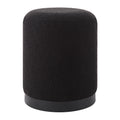 Castillo Indoor Boucle Ottoman, Black