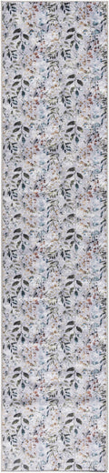 Nourison Washables Grey Multicolor Contemporary Polyester Area Rug
