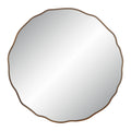 Bern 40" Tall Round Irregular Mirror, Antique Brushed Brass