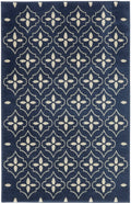 Nourison Essentials Navy Ivory Modern Polypropylene Area Rug