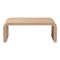 Eviana Japandi Natural Jute Waterfall Coffee Table