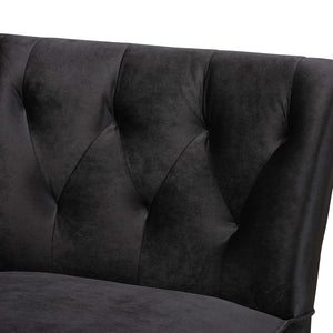Harmon Transitional Black Upholstered Accent Chair