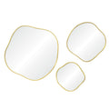 Nucleus 36/24/16" Tall Irregular Wall Mirror, Yellow