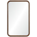 Dickens 32" Tall Rectangle Wall Mirror, Brown