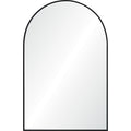 Waren 36" Tall Arch Wall Mirror, Black