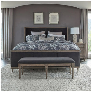 Alderwood Queen Upholstered Panel Bed