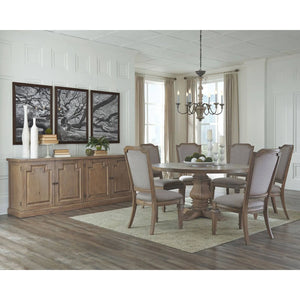 Florence Dining Table in Rustic Smoke