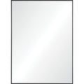 Raizel 40" Tall Rectangle Wall Mirror, Black