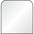 Luka 40" Tall Irregular Wall Mirror, Black