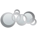 Dublin Circle 33" Tall Irregular Wall Mirror, Grey