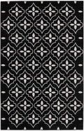 Nourison Essentials Black Ivory Modern Polypropylene Area Rug