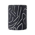 Artak Indoor Cotton Stool, Black