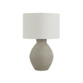 Delfino 31" Tall Texture Beige Resin Table Lamp with Drum Linen Shade