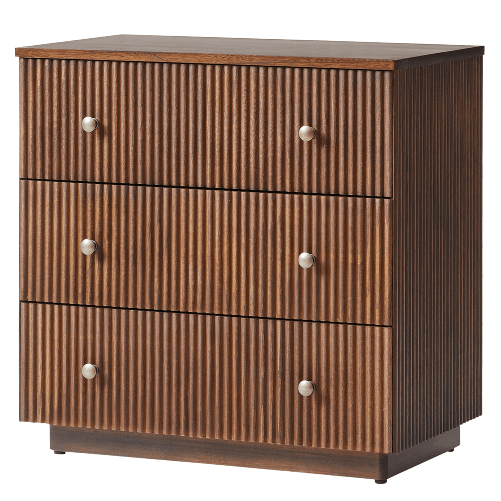 Albert 3-Drawer Nightstand in Walnut