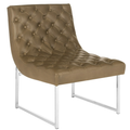 Hadley Leather Tufted Accent Chair