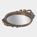 Ornate Oval Mirror Tray