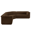 Cascade 148" Velvet Upholstered Fabric Upholstered Sectional