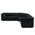 Cascade 148" Velvet Upholstered Fabric Upholstered Sectional