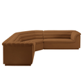 Cascade 148" Velvet Upholstered Fabric Upholstered Sectional